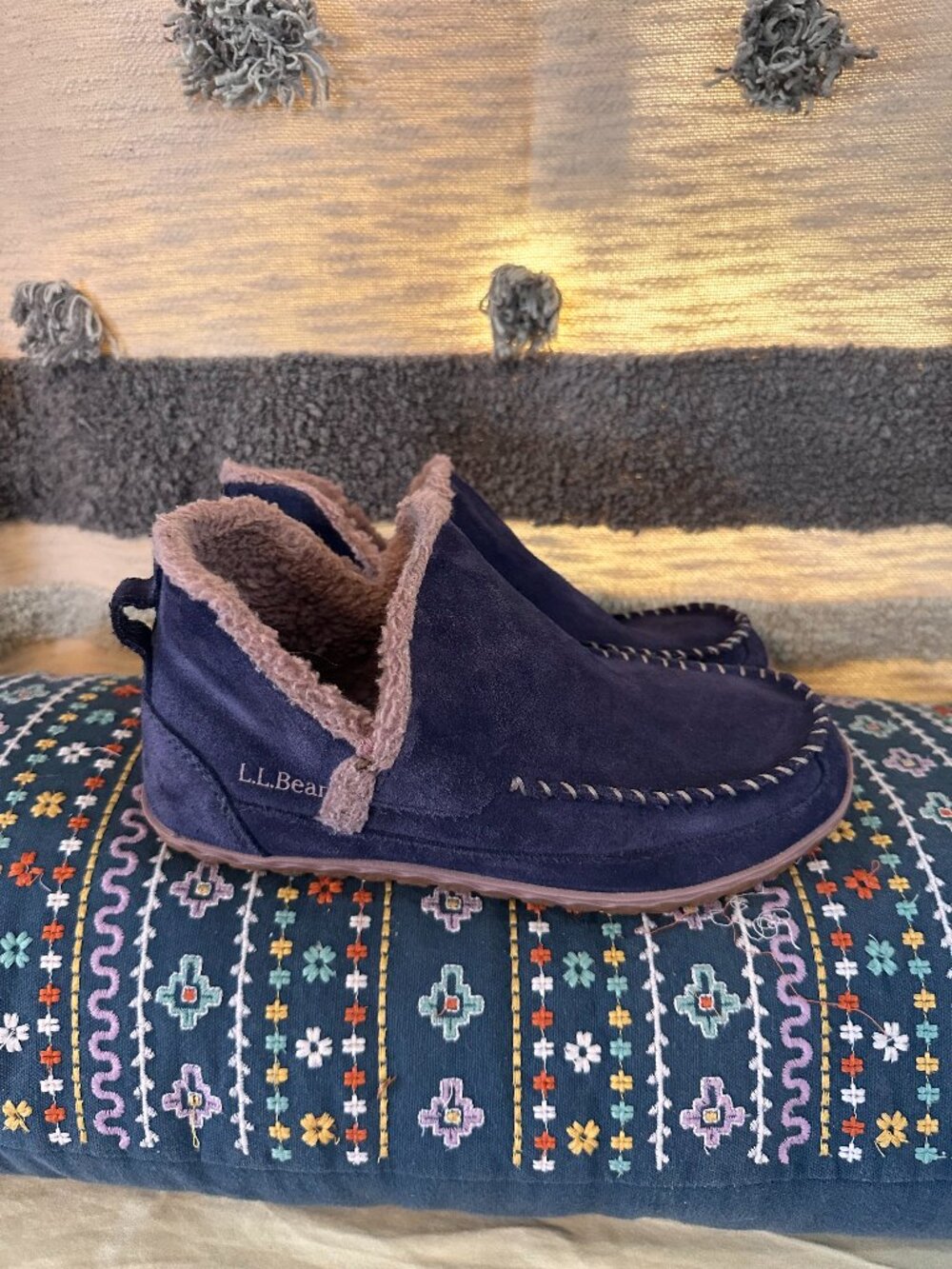 L.L Bean Women's Mountain Slippers, Boot Mocs - Size 7 (Women's) - Raw Indigo